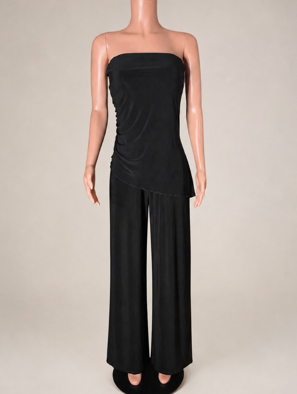 White House Black Market Y2K Strapless Ruched Jumpsuit M